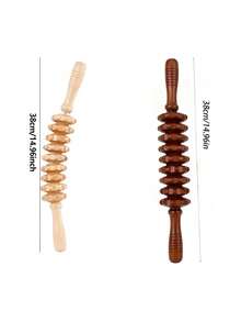 1 قطعة بكرة تدليك يدوية تقليدية صينية للرجال والنساء، بكرة تدليك يدوية لتشكيل الجسم والرياضة وتمارين اليوغا/البيلاتس وتصريف اللمفاوي والتخلص من السيلوليت وبكرة عضلات خشبية للخصر والكتف والرقبة والظهر والفخذين، بكرة بطن، للمدرسة والعودة للمدرسة والسفر وملحقات السفر والنادي الرياضي والمنزل والسبا وأداة تدليك وتدليك وجهاز تدليك وسبا - متعدد الألوان - مشاهدة 2