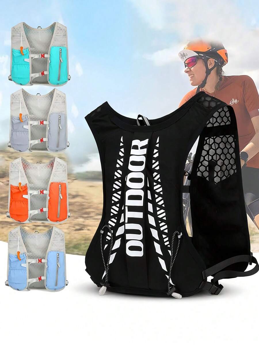 Lightweight Hydration Backpack Breathable Running Backpack Adjustable Running Hydration Vest Sweatproof Gym Bag For Men And Women For Outdoor Sports Marathon Race Jogging Cycling Hiking Climbing Camping Essentials Running Accessories