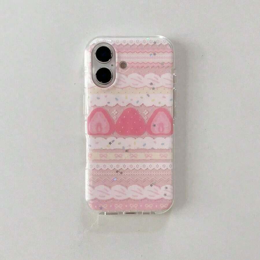 Cute Sweet Girl Series Cream Strawberry Cake Lace Bowknot Shockproof Protective Phone Cover Case For 17 16 15 14 Pro Max.Christmas Accessories.2026HOT Fall An Excellent Gift For Friends Cover De Rilakkuma Gifts Gifts For Men Girlfriend Or Boyfriend Pink Christmas 14 Cases Case For 17 Pro Max Gifts For Women 16 Pro Max Case Bear Phone Case Phone Cases 14 Y2k Phone Casecheetah Print Add A Festive Touch  13 Case Holiday Special Offer Waterproof Anti-Fall Scratch Resistant  16 Case Phone Cases Minimalist New Style Holiday Gift  17 Pro Case  17 Pro Max Ldeal Holiday Present Holiday Special Offer Exquisite Customizable Things Genycase Great For Holiday Parties Valentine's Day Gifts Popsoket  Case  17 Pro Case - 粉色 - 查看 1