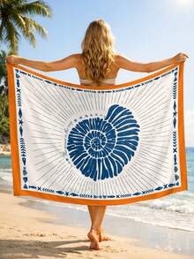Women's Tropical Beach Cover-Up - Brazil Collection - Holidays, Party, Elegant, For Going Out - Composite Fabric - Beach Cover-Up - Beach, Holiday, Wedding, Vacation, Bachelorette Party, Trip, Summer - 鸚鵡螺 - 查看 1