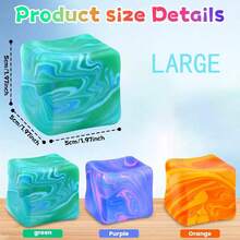 New 1pc Flowing Ice Cube Maltose Stress Relief Toy Cube - Stress Relief Toy - Perfect Gift - Holiday Gift - Christmas Gift - Multicolor - View 7