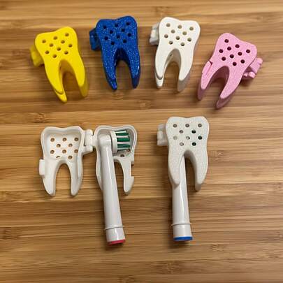 Cover And Travel Case For The Electric Toothbrush Head With Ventilation Holes, Essential For Cleanliness And Portability, Featuring A Design And Dust Cover, Ideal For Frequent Travelers.