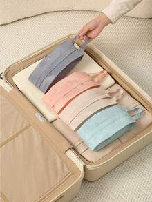 Túi đựng đồ lót du lịch, túi đựng quần lót và tất di động, túi đựng đồ chống thấm nước có tay cầm, túi đựng mỹ phẩm tối giản, túi đựng đồ lót mini đa chức năng, phù hợp cho cả nam và nữ, dùng để đựng đồ lót, tất và mỹ phẩm, phụ kiện thiết yếu cho du lịch, du thuyền, bãi biển, chuẩn bị năm học mới. - Nhiều màu - Xem 8