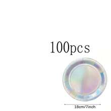 100/50/30/20/10个装 7英寸/9英寸一次性加厚纸盘，防漏，3秒快速清洁，适用于派对/露营/家庭使用，可重复使用，适合生日、派对、毕业典礼、圣诞节、感恩节、万圣节等场合。 - 銀色 - 查看 10