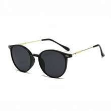 1pc Women's Fashionable Retro Chic Eyeglasses - Black - View 4