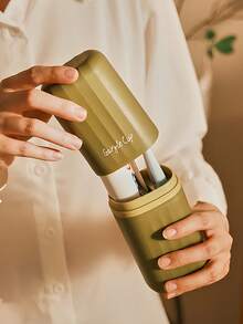 Cốc đựng bàn chải đánh răng du lịch dung tích lớn có nắp đậy chống bụi, giá đựng bàn chải sắp xếp cho người thường xuyên đi du lịch nam nữ, hộp đựng bàn chải chống ẩm cho phòng tắm, phòng gym, du thuyền, cắm trại, bãi biển, kỳ nghỉ, ký túc xá, quay lại trường học, phụ kiện du lịch thiết yếu - Nhiều màu - Xem 3