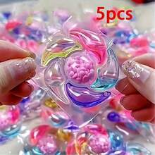 100-5粒/套 6合1洗衣凝珠，强力去污，香氛珠，多功能香氛洗衣清洁珠，持久留香，柔顺衣物，便携式洗衣凝珠，洗衣用品 - 彩色 - 查看 13