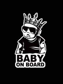 1张乙烯基“车内有婴儿”贴纸，趣味儿童汽车窗贴，耐用防水，易于粘贴和移除 - 惡搞小孩 - 查看 12