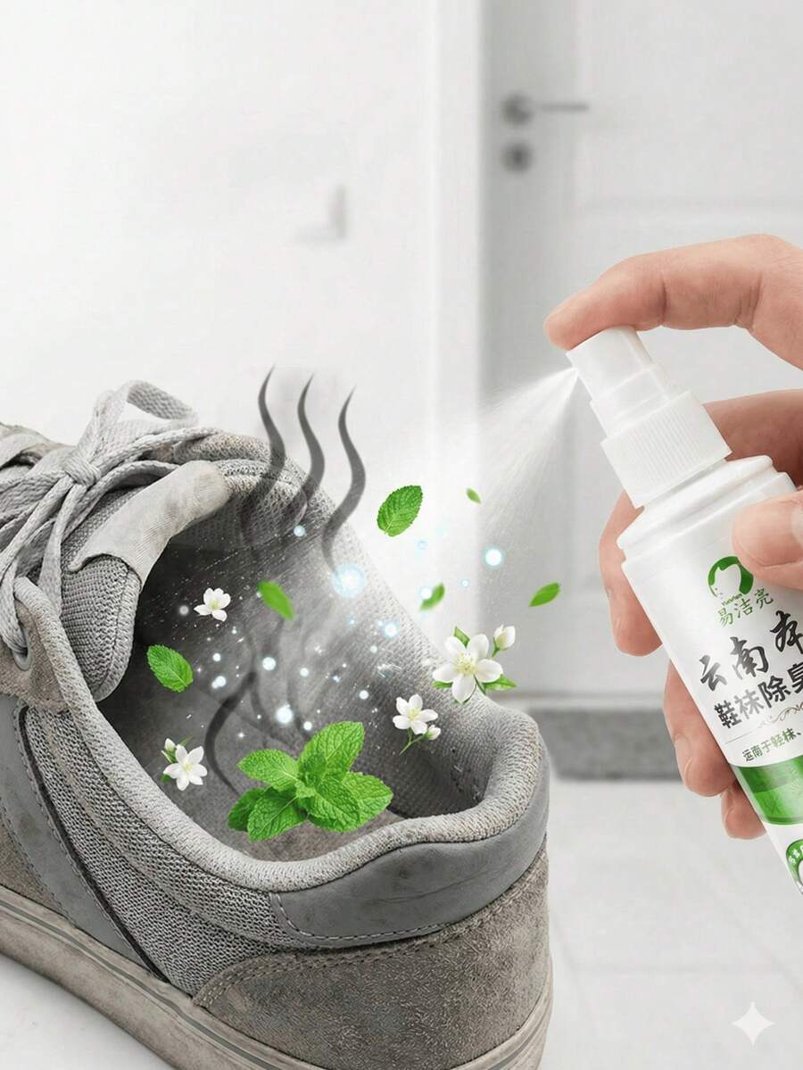 1 Hộp Xịt Khử Mùi Giày và Tất 120ml, Xịt khử mùi giày, Xịt làm thơm giày và tất, Có thể nhanh chóng loại bỏ mùi hôi từ giày và tất, giữ cho chúng luôn tươi mát và khô ráo, Công thức hương trà xanh độc đáo, Thiết kế xịt nhanh, Chăm sóc hàng ngày tiện lợi, Giúp đôi chân luôn thơm mát, Phù hợp với mọi đối tượng.
