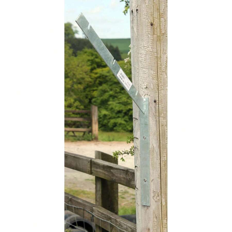 5pc Razor Barbed Wire Bracket Galvanised Front Facing Wall Fence Security Strong - A - View 1