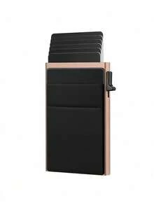 1pc Men's Automatic Pop-Up Ultra-Thin Minimalist Wallet - Men's Minimalist Wallet - Carbon Fiber Wallet - Men's Ultra-Thin Wallet - Men's Metal Wallet - Men's Credit Card Holder, Black, Minimalist Men's RFID Wallet, Ideal Gift For Men - Black - View 15