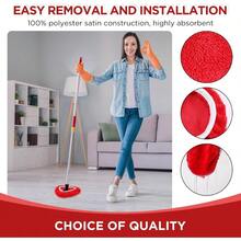 4 Pack Microfiber Mop Heads Replacements Microfiber Spin Mop Replace Heads Reusable Refills Pads Duster Replace Washable Cleaning Cloths Scrubber Dust Refills Floor Cleaning - 布套3件 - 查看 3