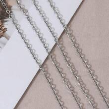 2m 1/1.5/2mm Gold Stainless Steel O-Ring Cross Chain, For DIY Bracelet & Jewelry Making - Chain - View 4