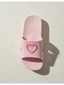 Sandalia Corazón Mujer Ligeras Chanclas Cómodas Sandalia Corazón Mujer, Dama, Ligeras, Chanclas, Cómodas, Sandalias De Baño, Café, Lila,  Azul Marino, Negro, Rosa. Estilo Tierno y Moderno. No Guardan Olores, Suela Textura Antideslizante, Tallas disponibles, Material de Alta Calidad - Café integral - Ver 8