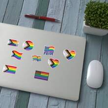 Pack 9 Pcs LGBT Pride Gay Sticker For Cars Trucks Laptops Vehicles Window Helmets Computers Motorcycles Bumper Stickers Removable Waterproof Vinyl Decals Car Exterior Accessories - Niềm tự hào A118 - Xem 6