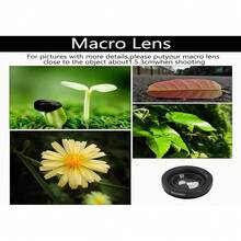 1 pieza Lente de cámara 3 en 1 de ojo de pez, gran angular y macro compatible con teléfonos Apple/Redmi, lente de ojo de pez 3 en 1 con clip para teléfono - Lente ojo de pez gran angular para teléfono móvil - Ver 6
