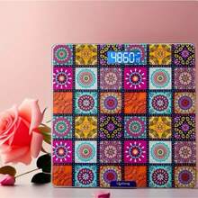 1 pieza Báscula digital de baño, báscula de peso con plataforma de vidrio que mide hasta 360 libras, pantalla retroiluminada grande, esencial para el hogar - Negro - Ver 3