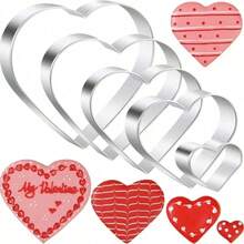 6pcs Round Cookie Cutters, Essential Baking Kitchen Tools, Suitable For Dough, Restaurant, Packaging, Back To School - Stainless Steel Version - View 5