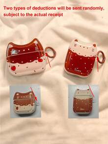 1 pieza Funda de auriculares inalámbricos Bluetooth Pro/3 con diseño de oreja de gato y fresa, adecuada para el nuevo modelo de Apple 4 - Multicolor - Ver 7