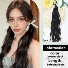 1pc-Colored Ponytail Hair Extensions, Wrap-Around Ponytail Hairpieces, Add Volume To Your Hair, Allow For DIY Styling, And Are Versatile For Braiding And Updos. A Fashionable Hair Accessory Suitable For Girls To Wear On Various Occasions. - Multicolor - View 17