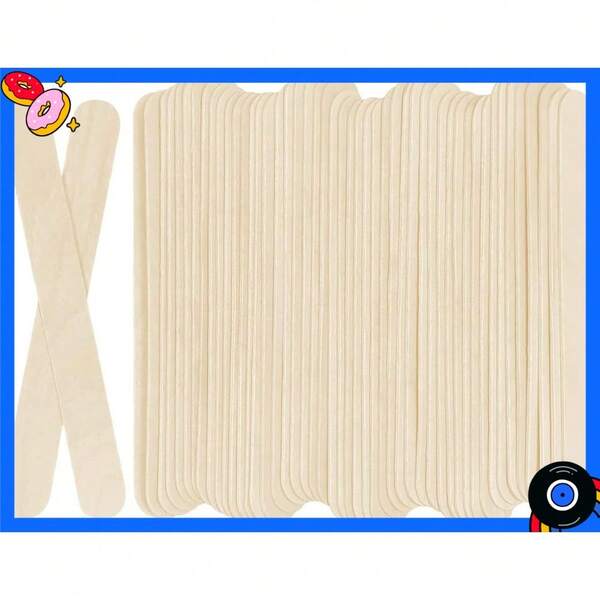100Pcs Jumbo Wooden Craft Sticks Popsicle Stick 6" Long X 3/4"Wide Treat Ice Pop For DIY Crafts,Home Art Projects, Classroom Supplies