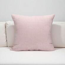 1 chiếc vỏ gối trang trí bằng vải chenille, chất liệu dệt mềm mại, sang trọng, thích hợp cho giường và ghế sofa phòng khách. - Hồng - Xem 6