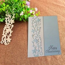 创意蕾丝模具，DIY剪贴簿相册和压花模板，贺卡制作工具，卡片纸切割工艺品，礼品卡制作模板模切。 - 銀色 - 查看 6