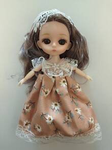 Fashionable Creative Mini Wedding Dress Princess Doll, Collectible Ornament Gift For Girls - Multicolor - View 10