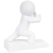 1pc Character Shaped Heavy Duty Doorstop - Non-Slip Floor Protector Mat, Easy To Install, Pet Proof Door Stopper, Scratch & Dirt Resistant Entryway Protector, Suitable For Home, Office, Pet Owners - Plastic Door Wedge, Funny Design - A - View 4