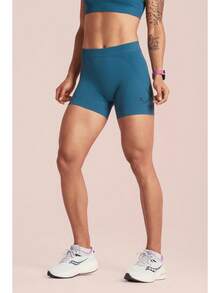 Short Lupo Original Bermuda Legging Fitness Feminino Attack Sport Corrida Academia Ciclismo Vôlei Treino Ginástica Beach Tennis 71144 - Azul - Visão 2