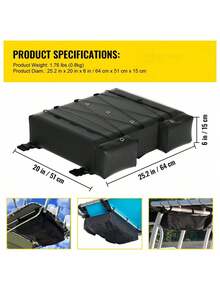 T-Top Storage Bag, For 6 Type II Life Jackets, With A Boat Trash Bag, 600D Oxford Fabric Life Vests Storage Bag For Most T-Top Boats, Bimini Tops And Pontoon Tops (Life Jackets Not Included) - Black - View 7