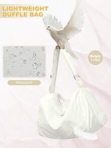 小巧可折叠防水健身包，可调节肩带，可爱舞蹈包，带鞋仓和防潮袋，适合健身房、旅行和周末使用，男女通用 - 彩色 - 查看 5