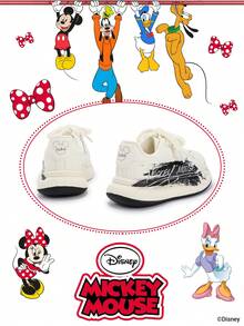 Disney 1 Pair Children's Sneakers, Suitable For Daily Wear, Festivals, Sports, Outdoor Activities, Comfortable, Non-Slip, Durable, Breathable (Boys' Sneakers, Boys' Skate Shoes, Children's Sneakers, Girls' Sneakers, Girls' Skate Shoes) - Black - View 3