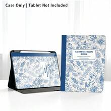 1个带笔槽的翻盖式桌面保护套，蓝色花卉图案，兼容华为Matepad SE 11英寸/Matepad Pro 11英寸/Matepad 11.5英寸2026等，荣耀平板8/9/10，荣耀GT 11.5英寸/X7/X8A/X9/X8Pro/X9Pro/X10 PRO/V9/V8 Pro等，三星S11/A11/A11+等，苹果等，具备自动休眠/唤醒功能，适合开学季、情人节等场合。 - 彩色 - 查看 8