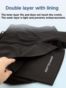 Quần short thể thao mùa hè nhẹ dành cho nam cỡ lớn, quần short chạy bộ và tập thể dục thời trang thường ngày. - màu đen - Xem 5