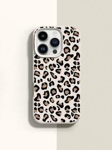 Cheetah,Leopard Print 1pc Fashionable Leopard Print Liquid Silicone Soft Phone Case, Shock-Proof Protective Cover Compatible With IPhone 11/12/13/14/14Plus/15/15Plus/16/16Plus/7/8Plus/17/17Pro - Multicolor - View 1