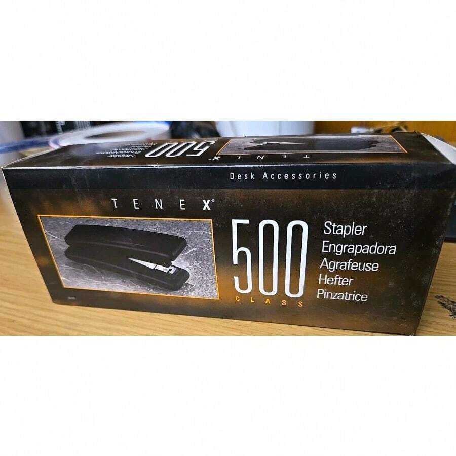 Tenex 500 Class Desktop Stapler BLACK CARBON Brand New - 20169 - See Pictures! - 預設 - 查看 1
