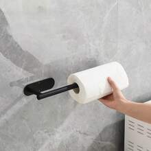 Self-Adhesive Kitchen Paper Towel Holder, Space-Saving Kitchen Accessory - B-Black - View 6