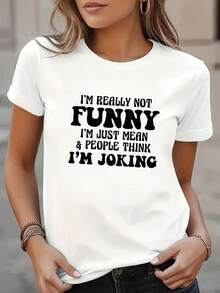 Popular Minimalist T-Shirt With FUN Letter Print - [白色的] - 查看 6