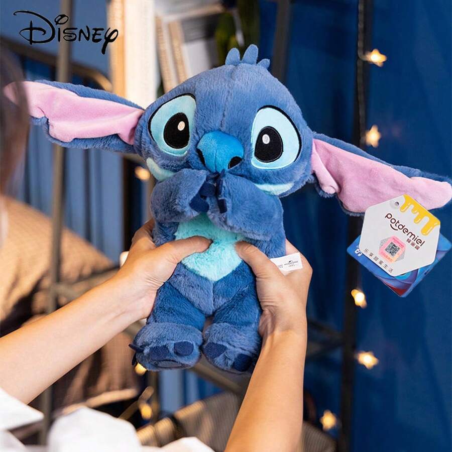 Disney 官方授权史迪奇毛绒玩具，透气站立式史迪奇填充玩偶，安抚玩偶，儿童、女孩、节日、生日礼物