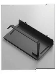 6.7 Inch (Approx. 17.0 Cm) Self-Adhesive Wall-Mounted Kitchen/Bathroom Paper Towel Holder With Storage Rack, Matte Black Toilet Paper Roll Dispenser - Multicolor - View 5