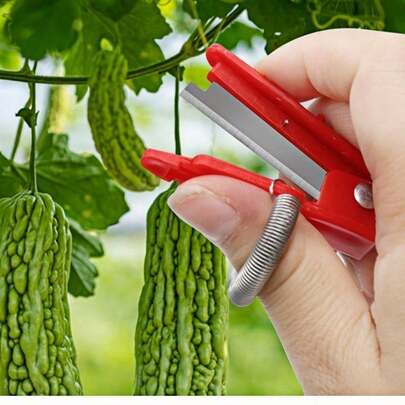 10pcs/5pcs/2pcs Harvest Knives With Finger Rings, Small Vegetable Cutting Tools Suitable For Picking Beans, Grapes, Fruits, Vegetables, And Trimming Garden Plants And Fresh Flowers