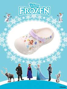 Disney 1 Pair Licensed Collaboration Kids' Breathable Sandals, Princess/Anna/Arendelle Princess Perforated Shoes, Suitable For Daily, Festival, Sports, Outdoor Wear, Comfortable, Non-Slip, Durable, Breathable - Pink - View 3