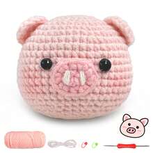 Crochet Kit,Perfect For Beginners, Includes Step-By-Step Video Tutorial,Cute Woven Craft For Delicious Food And Gift-Giving Essentials(Accessories In Random Color) - Apricot - View 7