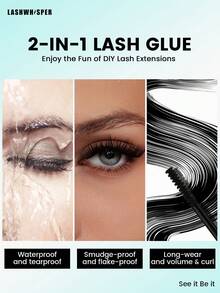 10毫升簇状假睫毛胶水，DIY单根假睫毛嫁接胶水，持久强力粘合，居家轻松嫁接 - 彩色 - 查看 5