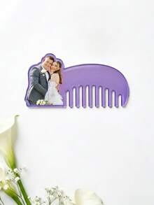 1pc Personalized Acrylic Comb,Custom Photo Hair Comb,Travel Comb,Wide Tooth Comb,Wedding Bridesmaid Gift,Birthday Gift,Bridal Party Gift,Personalized Acrylic Hair Comb, Pocket Wide Tooth Comb, Bridesmaid Gift - Multicolor - View 13