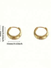 2 chiếc khuyên tai vòng kiểu Pháp thanh lịch, chất liệu thép không gỉ, ít gây dị ứng, không phai màu, thoải mái khi đeo, thiết kế cổ điển gợi cảm, phù hợp cho cả ngày thường và dự tiệc, quà tặng ngày Valentine, dành cho nữ, phụ kiện cho mọi mùa. - bông tai - Xem 5