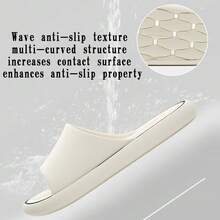 Chanclas de EVA de secado rápido y transpirables, chanclas antideslizantes unisex para interiores, sandalias de playa de verano, con patrón de 26 letras, ideales para el baño, dormitorio, viajes - D - Ver 4