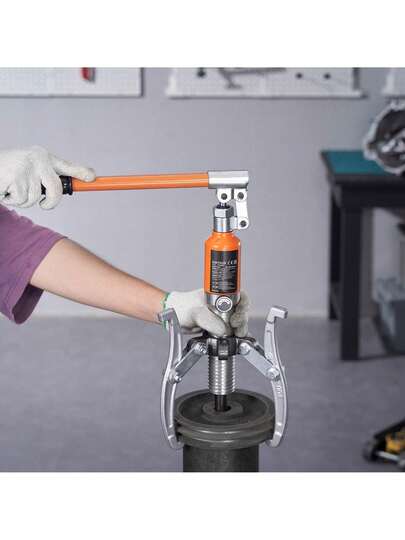 Hydraulic Gear Puller, 15 Ton Max Capacity Wheel Bearing Pulling Separator, 2 Or 3 Jaws Puller, Vertically And Horizontally, 12" Jaw Hydraulic Puller With Case For Pulling Hubs