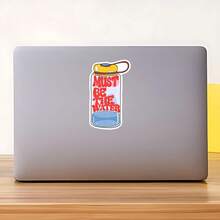 1PC Funny Water Bottle Sticker, Must Be The Water Laptop Decal, Retro Quote Vinyl, Hydration Gift, Waterproof Peel & Stick Tumbler Sticker, Sarcastic Water Bottle Decal, Trending Cute Notebook Vinyl - Multicolor - View 9